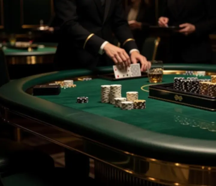 Luxusný pokerový stôl v exkluzívnom lounge GoldenEveniing